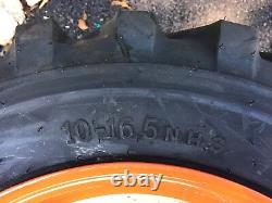 4 NEW 10-16.5 Skid Steer Tires/wheels for R-Series Bobcat S64, S62 Camso sks332