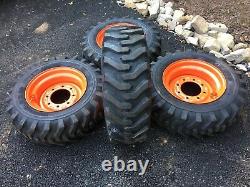 4 NEW 10-16.5 Skid Steer Tires/wheels for R-Series Bobcat S64, S62 Camso sks332