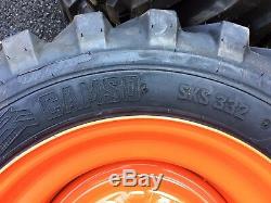 4 NEW 10-16.5 Skid Steer Tires/wheels/rims for Kubota SSV65 Camso sks332