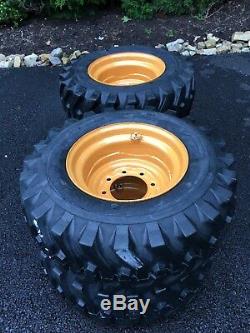 4 NEW 12-16.5 Camso sks332 Skid Steer Tires & Rims for Case 1845C & others