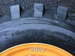 4 NEW 12-16.5 Camso sks332 Skid Steer Tires & Rims for Case 1845C & others
