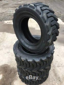 4 NEW 12-16.5 Skid Steer Tires 12 ply 12X16.5 22/32nd-For Bobcat & others