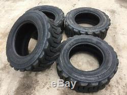 4 NEW 12-16.5 Skid Steer Tires 12 ply 12X16.5 22/32nd-For Bobcat & others