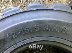 4 NEW 12-16.5 Skid Steer Tires Turbo 14 ply 12X16.5 -For Case, Caterpillar