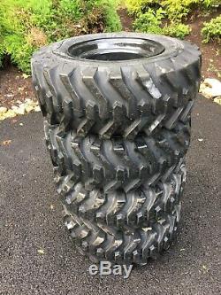 4 NEW Camso 12-16.5 Skid Steer Tires/wheels/Rims for John Deere & more- black