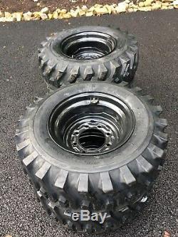 4 NEW Camso 12-16.5 Skid Steer Tires/wheels/Rims for John Deere & more- black