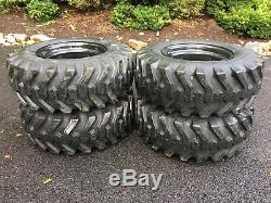 4 NEW Camso 12-16.5 Skid Steer Tires/wheels/Rims for John Deere & more- black