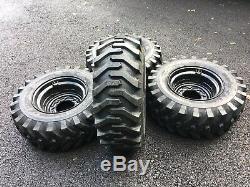 4 NEW Camso 12-16.5 Skid Steer Tires/wheels/Rims for John Deere & more- black