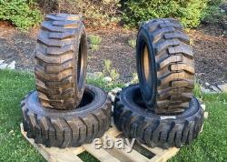 4 NEW HD 10-16.5 Galaxy XD2010 Skid Steer Tires for Caterpillar -10X16.5-10 PLY