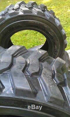 4 NEW Loadmax 12-16.5 Skid Steer Tires 12 Ply For Bobcat & more 12X16.5