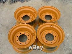 4 NEW Skid Steer Rims for 12-16.5 tires 16.5X9.75X 8 fits 12X16.5 tires