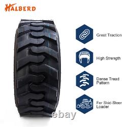 4 Pack 10-16.5 Skid Steer Tires 10 Ply Heavy Duty Loader Tire For Bobcat 10x16.5