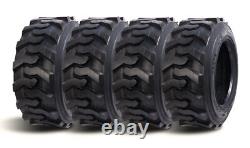 4 Pack 10-16.5 Skid Steer Tires 10 Ply Heavy Duty Loader Tire For Bobcat 10x16.5