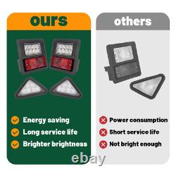 4x LED Headlight Tail Exterior Light Kit For Bobcat Skid Steer Loader Plastic