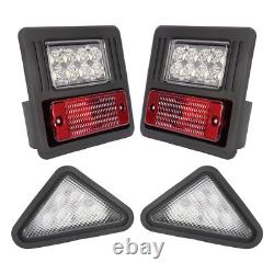 4x LED Headlight Tail Exterior Light Kit For Bobcat Skid Steer Loader Plastic