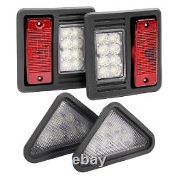 4x LED Headlight Tail Exterior Light Kit For Bobcat Skid Steer Loader Plastic