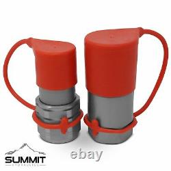 5/8 SAE -10 Skid Steer Bobcat Flat Face Hydraulic Quick Connect Couplers 4 Sets