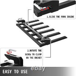 60 Clamp On Debris Forks Tractor Skid Steer Loader Attachment Heavy Duty Steel