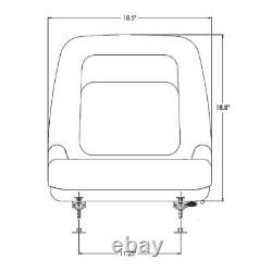 7805CO New Skid Steer Gray Seat with Slide Tracks Fits NH LS120 LS125 +