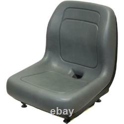 7805CO New Skid Steer Gray Seat with Slide Tracks Fits NH LS120 LS125 +