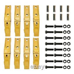 8 Set Skid Steer Bucket Bolt-On Shanks, Teeth, & Pins Assembly 6737322Y