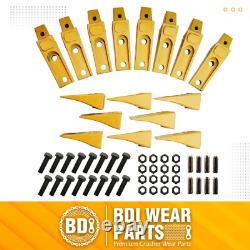8 Set Skid Steer Bucket Bolt-On Shanks, Teeth, & Pins Assembly 6737322Y