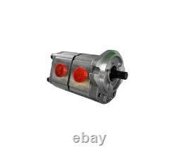 Agrotk Double Acting Hydraulic Pump KTT23 Skid Steer Gear Pump Attachment Silver