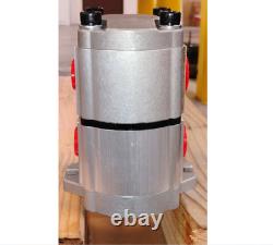 Agrotk Double Acting Hydraulic Pump KTT23 Skid Steer Gear Pump Attachment Silver