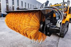 Attachments for Mini Skid Steer Loader Broom Brush Snow Road Sweeper-free ship