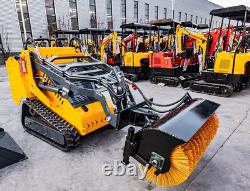 Attachments for Mini Skid Steer Loader Broom Brush Snow Road Sweeper-free ship