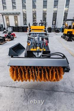 Attachments for Mini Skid Steer Loader Broom Brush Snow Road Sweeper-free ship