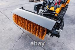 Attachments for Mini Skid Steer Loader Broom Brush Snow Road Sweeper-free ship