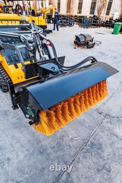 Attachments for Mini Skid Steer Loader Broom Brush Snow Road Sweeper-free ship