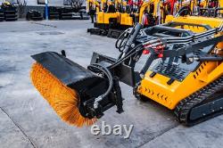Attachments for Mini Skid Steer Loader Broom Brush Snow Road Sweeper-free ship