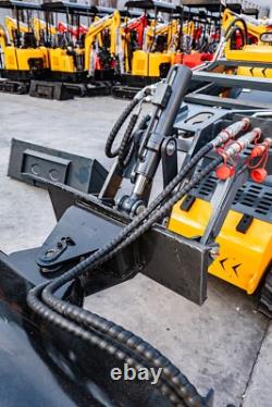 Attachments for Mini Skid Steer Loader Broom Brush Snow Road Sweeper-free ship