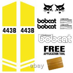 Bobcat 443B DECALS Stickers Skid Steer loader PLUS DECAL APPLICATOR MADE IN USA