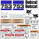 Bobcat 753 V2 Skid Steer Set Vinyl Decal Sticker Bob Cat Usa 25 Pc Set