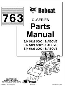 Bobcat 763 Skid Steer Loader Service Shop Repair & Parts Manual Pdf Usb