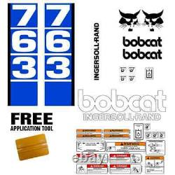 Bobcat 763 v1 Skid Steer Set Vinyl Decal Sticker bob cat MADE IN USA + FREE TOOL