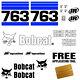 Bobcat 763 V2 Skid Steer Set Vinyl Decal Sticker Bob Cat Made In Usa 20 Pc Set