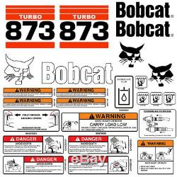 Bobcat 873 TURBO Skid Steer Set Vinyl Decal Sticker bob cat USA MADE 25 PC SET
