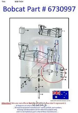 Bobcat Bobtach Pivot Pin Bush 6707180 6730997 7753 763 773 7753 853 S130 T140