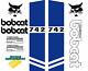 Bobcat Melroe 742 Skid Steer Set Vinyl Decal Sticker Sign 9 Pc Set + Applicator