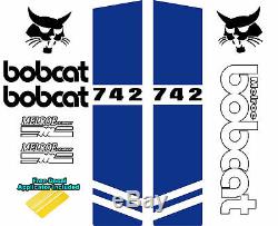 Bobcat MELROE 742 Skid Steer Set Vinyl Decal Sticker Sign 9 PC SET + APPLICATOR