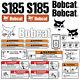 Bobcat S185 Skid Steer Set Vinyl Decal Sticker Bob Cat Usa 25 Pc Set