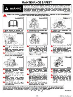 Bobcat S630 Skid Steer Operators & Maintenance, Parts & Service Manual Pdf Usb