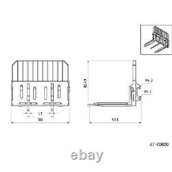 Bobcat Skid Steer Loader Metal Fork Bucket for 1/14 Engineering Hydraulic Model