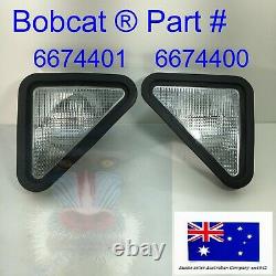 Bobcat Skid Steer Track Loader Headlight Set 6674400 6674401 Lhs Rhs Pair