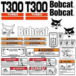 Bobcat T300 TURBO Skid Steer Set Vinyl Decal Sticker 25 PC SET + FREE APPLICATOR