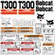 Bobcat T300 Turbo Skid Steer Set Vinyl Decal Sticker 25 Pc Set + Free Applicator